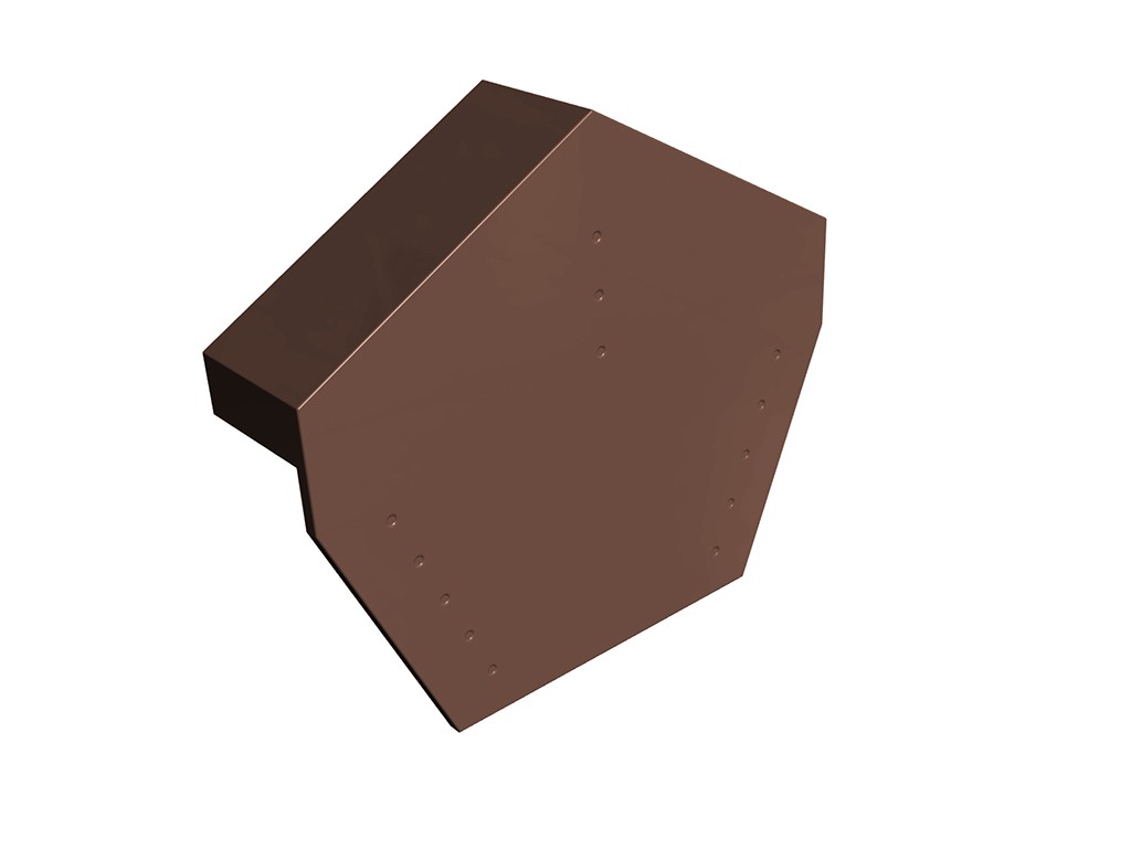 Glidevale Universal Angle Ridge Cap for Dry Verge - Brown (2 Per Pack)